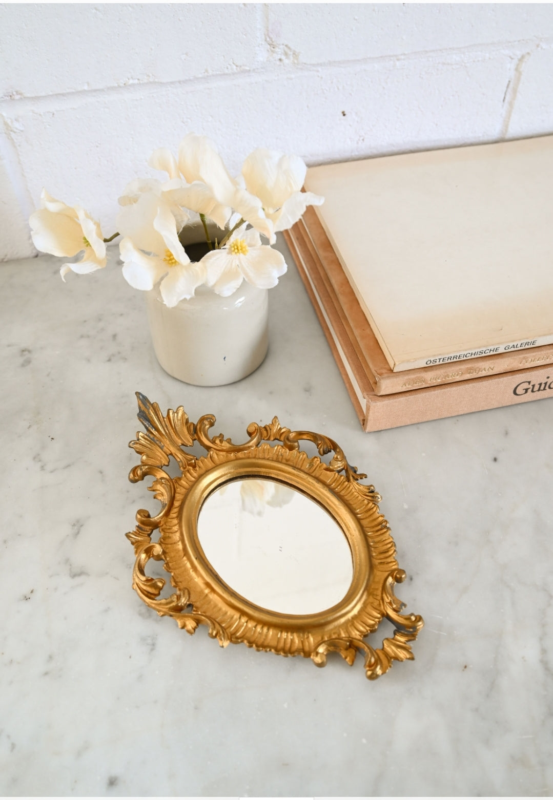 vintage italian gilt wood mirror