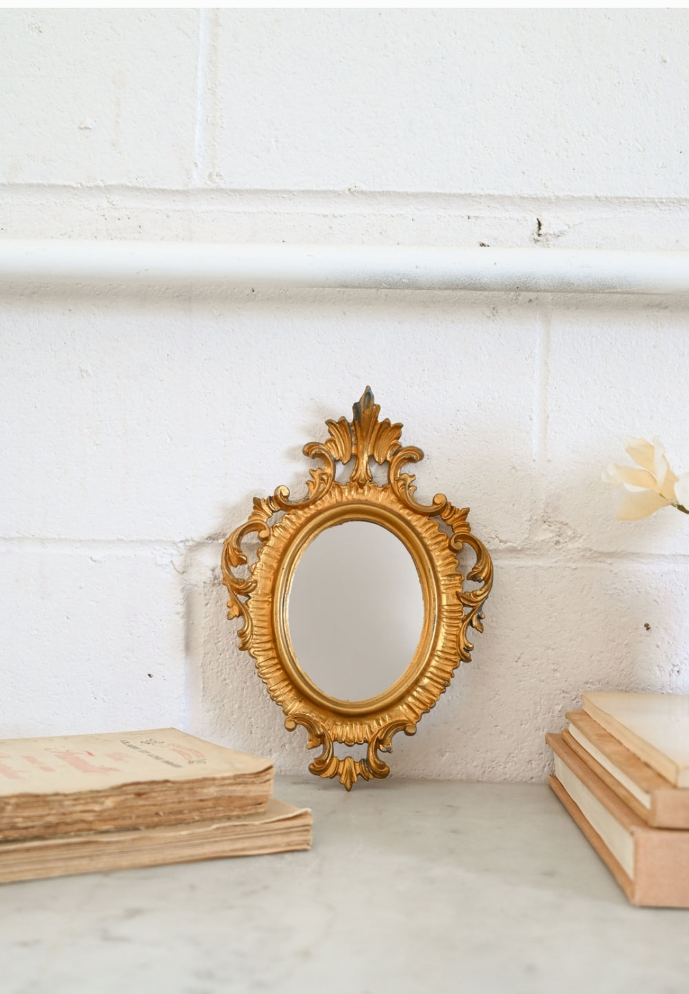 vintage italian gilt wood mirror