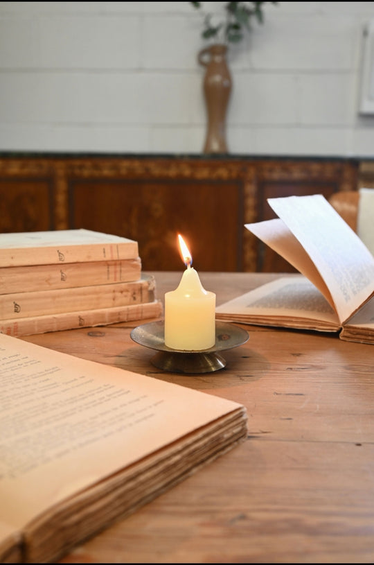 vintage german brass candle holder