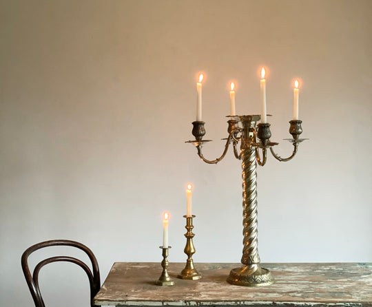 antique extra large Scottish candelabra