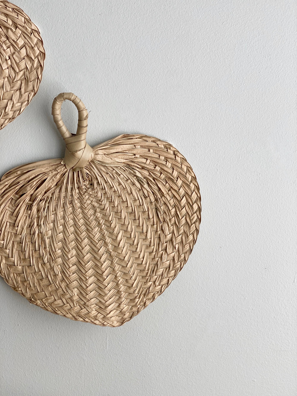 vintage raffia hand fan