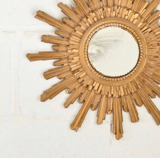 vintage french sunburst miroir sorcière