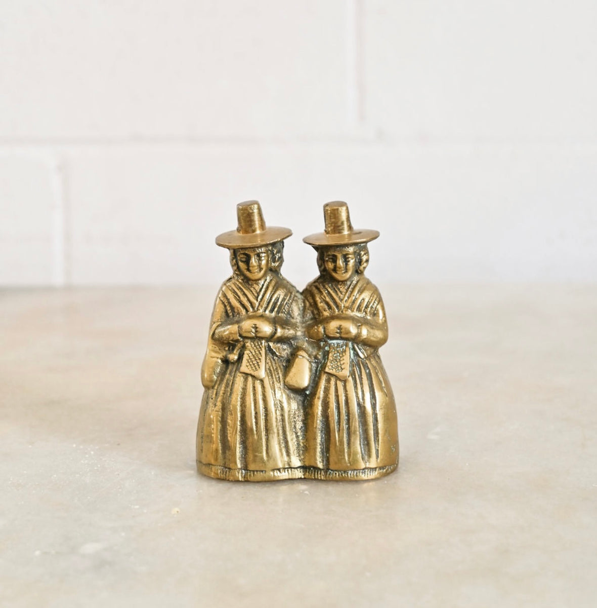vintage french brass lady bell pair – Joliette