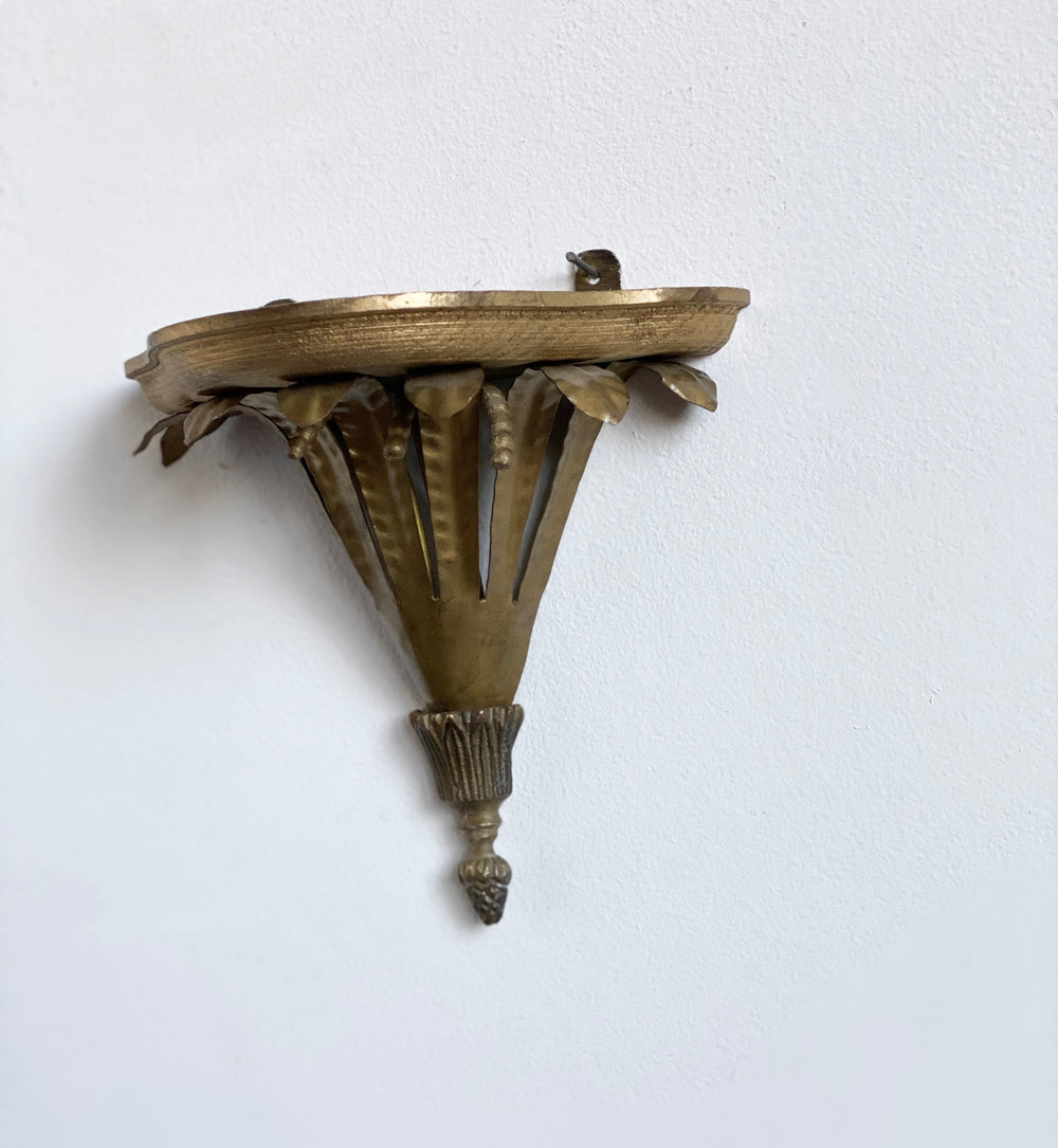 vintage mixed metal wood wall sconce