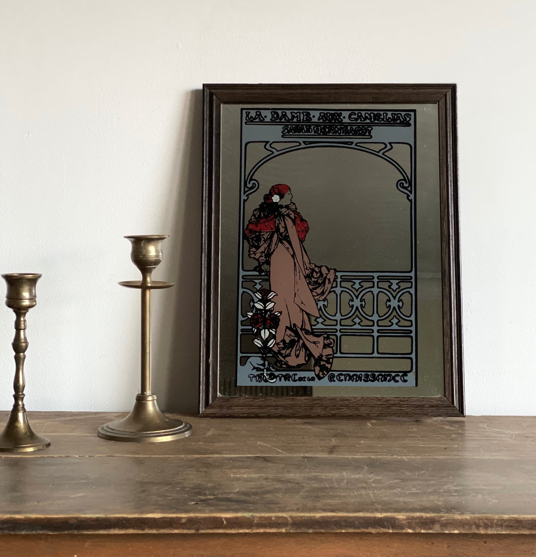 alphonse mucha mirror, “la dame aux camelias”