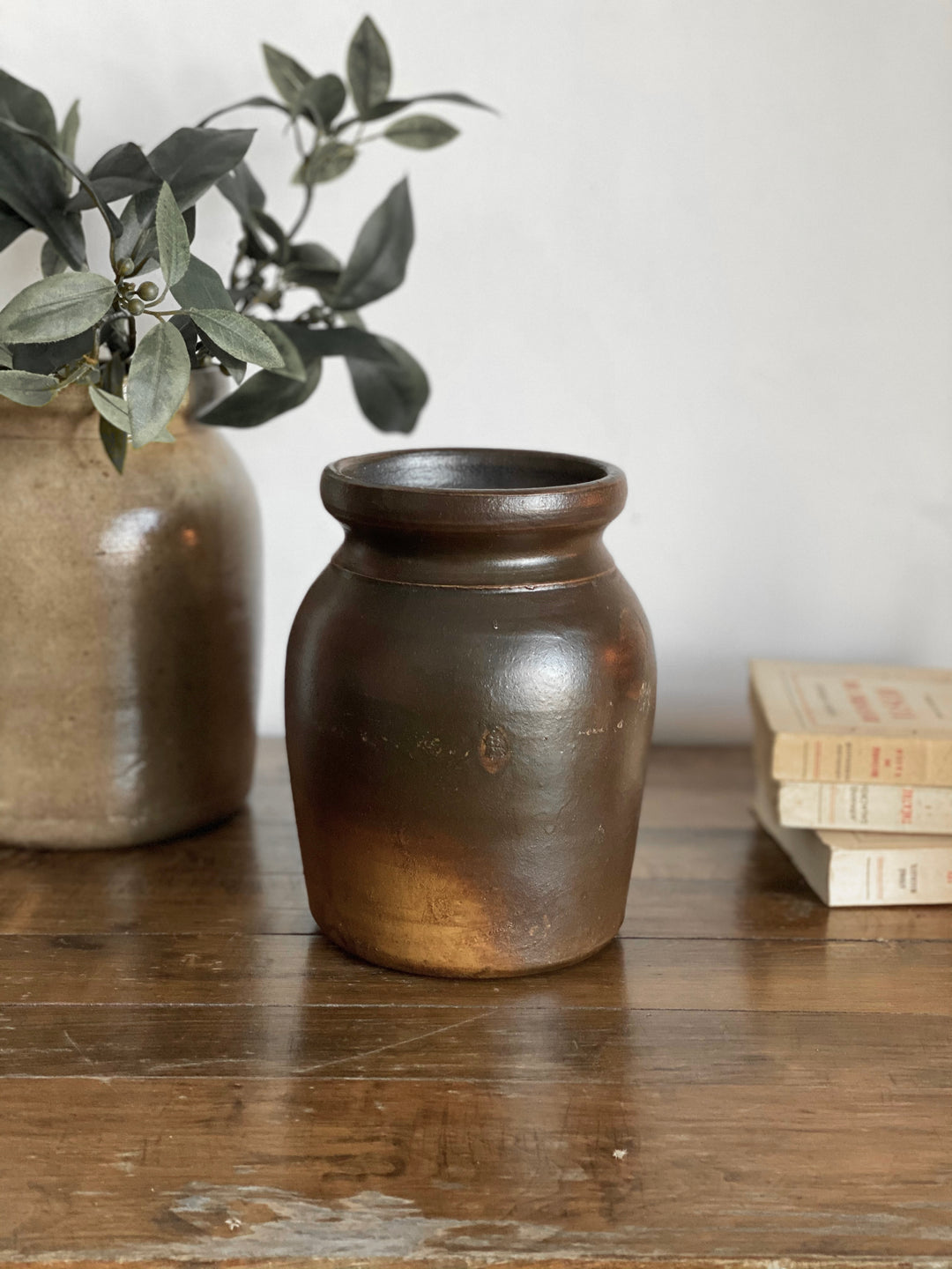 antique stoneware crock III