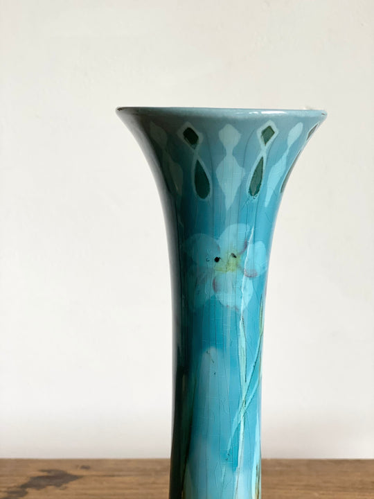 antique Austrian hand painted vase