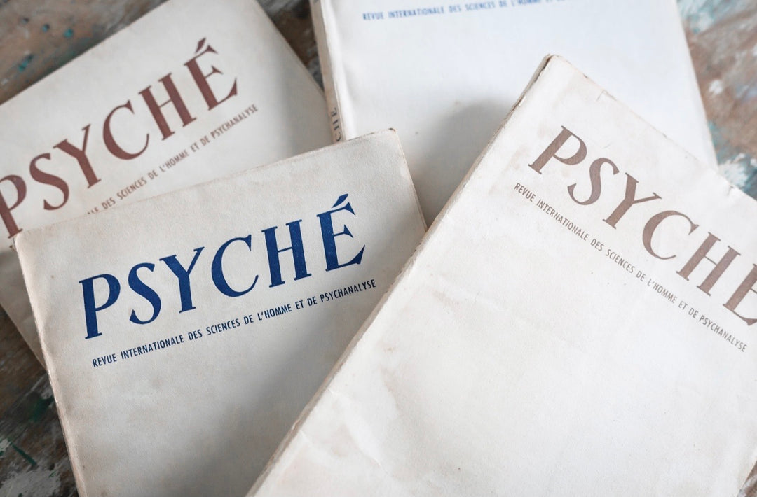 vintage French “Psyche” journal reviews, set of 4