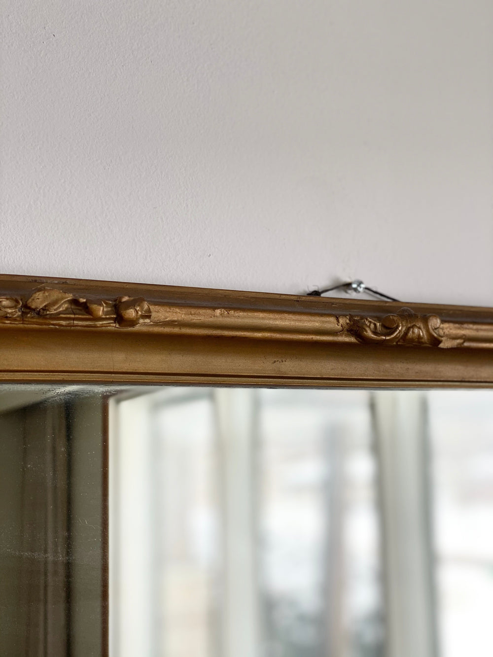 vintage gold piano mirror