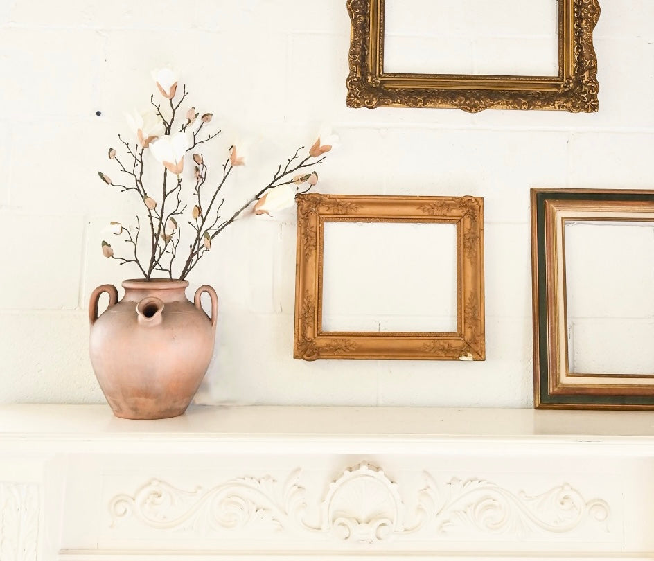 vintage french wood and plaster frame