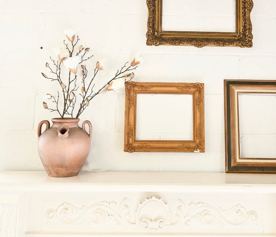 vintage french wood and plaster frame
