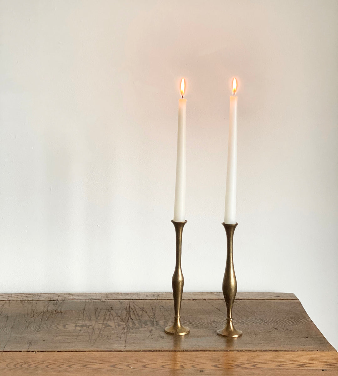 vintage brass candlesticks
