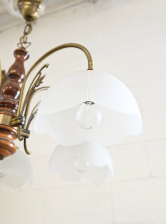 vintage french tulip light fixture