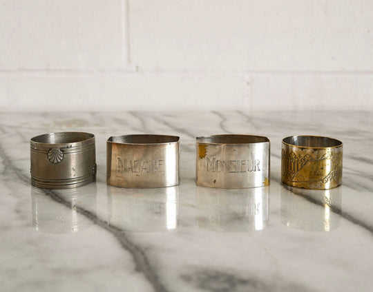 vintage french silverplate napkin rings II