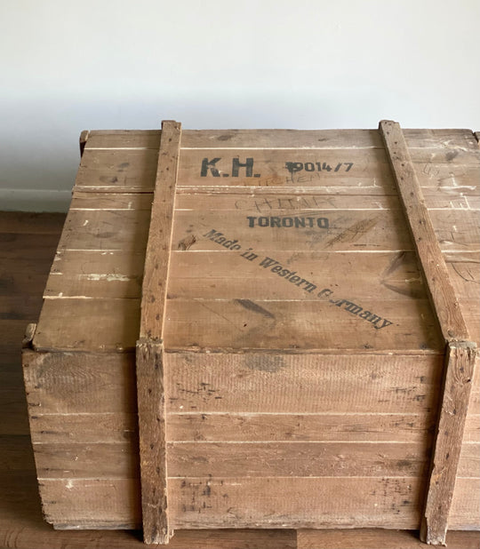 vintage german shipping crate
