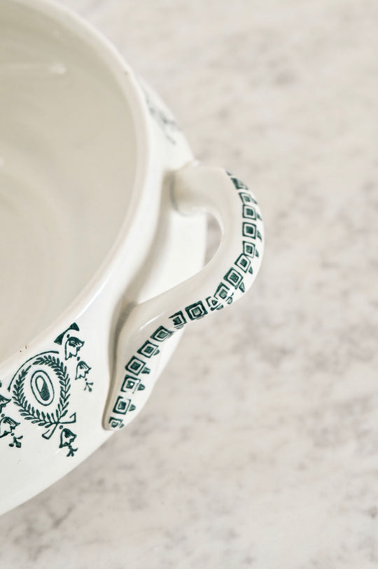 vintage french transferware soupière soup tureen