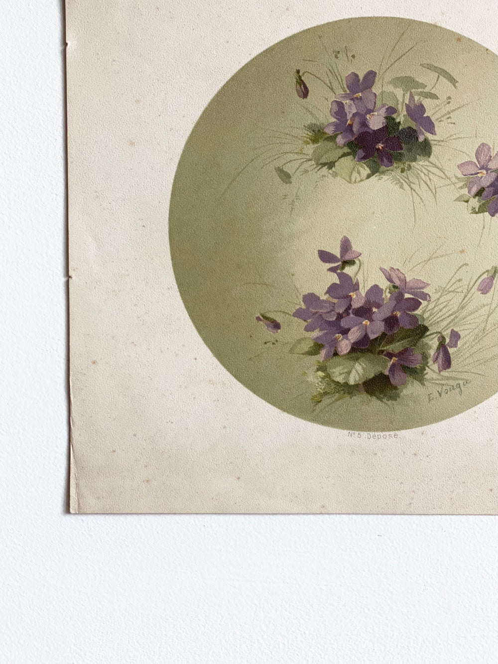 antique e. vouga chromolithograph pair