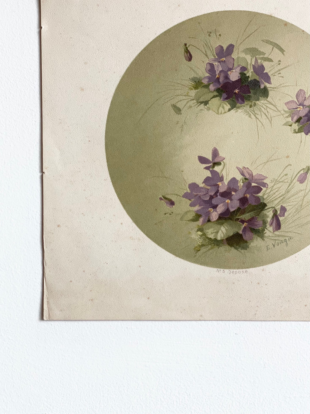 antique e. vouga chromolithograph pair