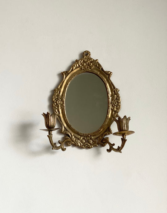 vintage mirrored candle sconce