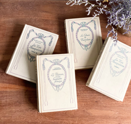 antique French books "collection Nelson", set of four