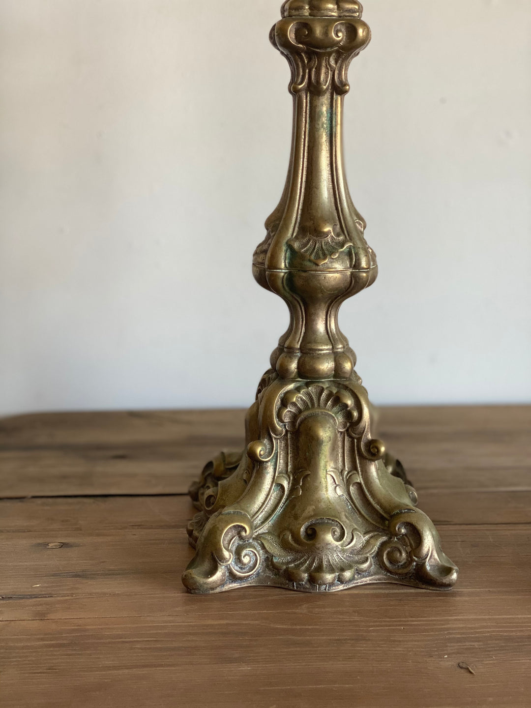 antique extra large European altar candlesticks