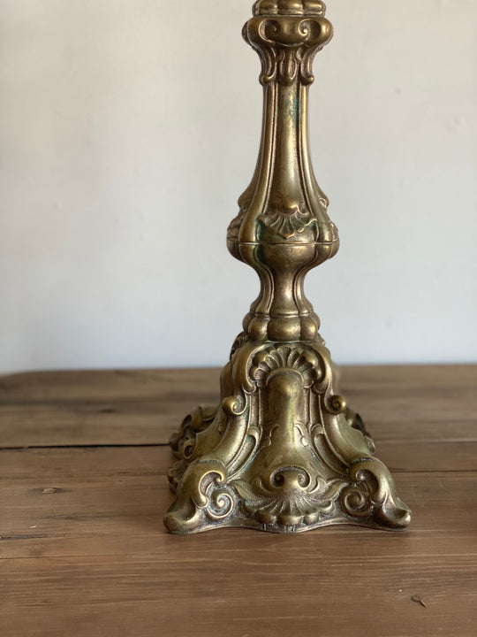 antique extra large European altar candlesticks