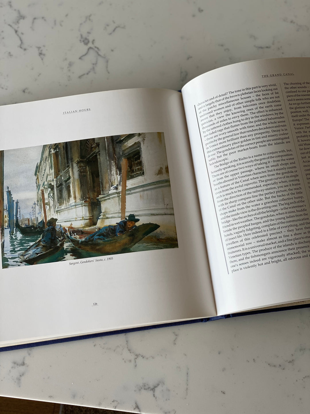 vintage reference book, “Venetian hours”