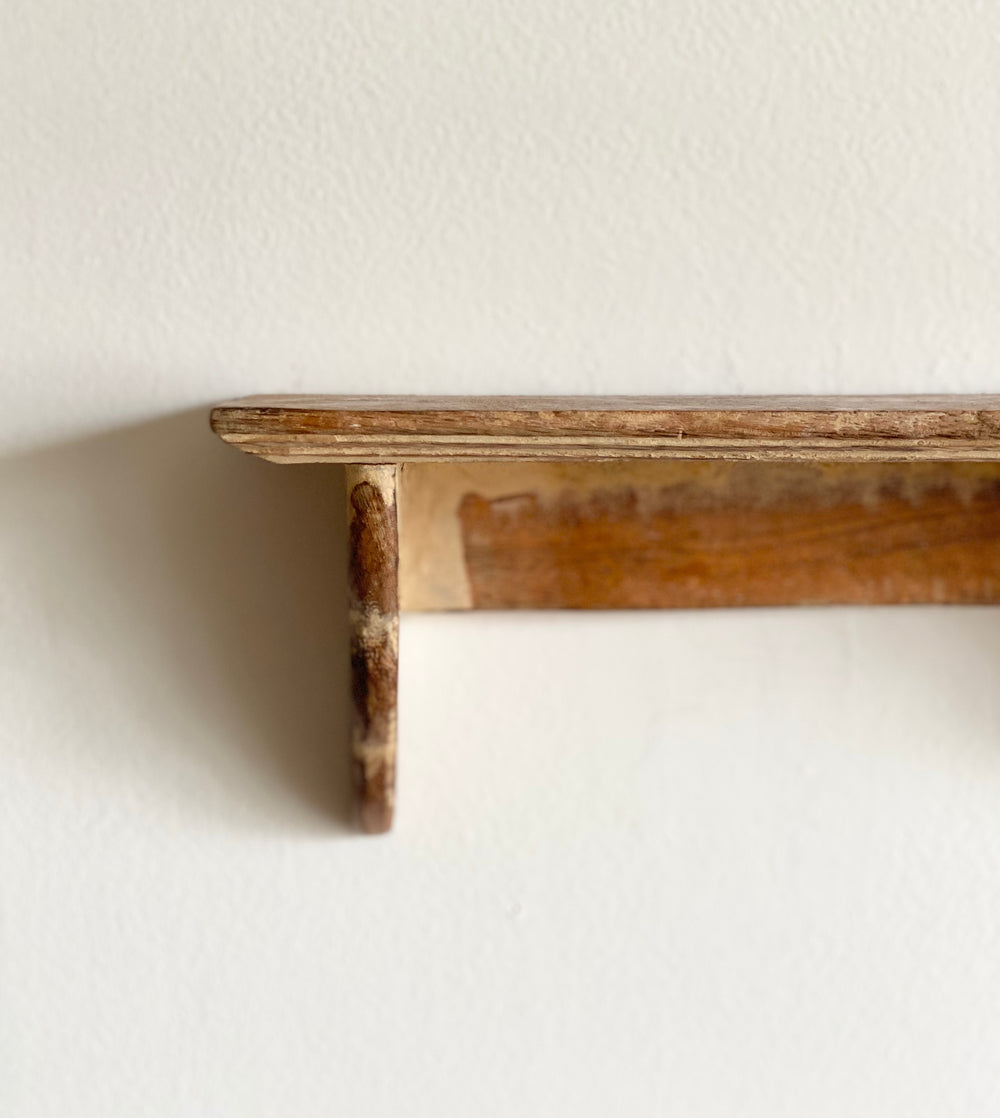 vintage petite wall sconce shelf