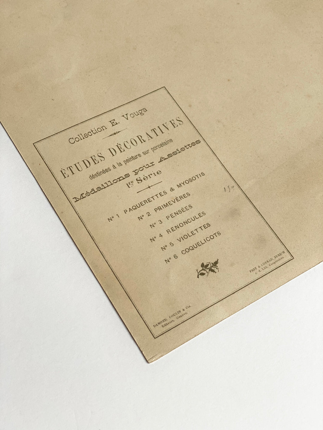 antique e. vouga chromolithograph pair