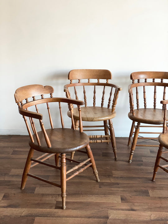 antique captain's chairs, set of four