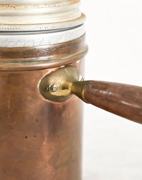 antique copper and aluminum sugar sifter