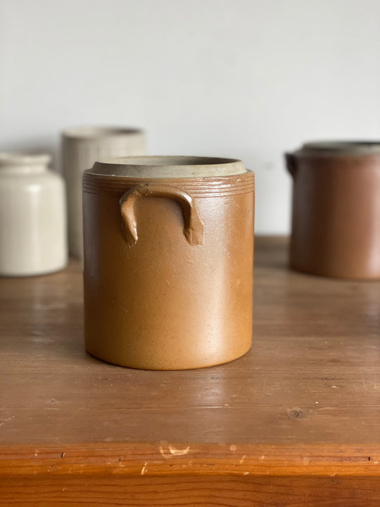 vintage French stoneware salt cellar