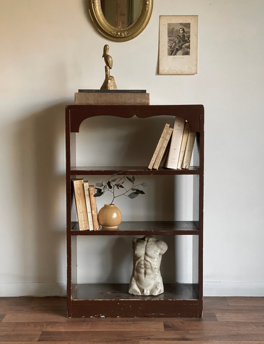 vintage book shelf unit