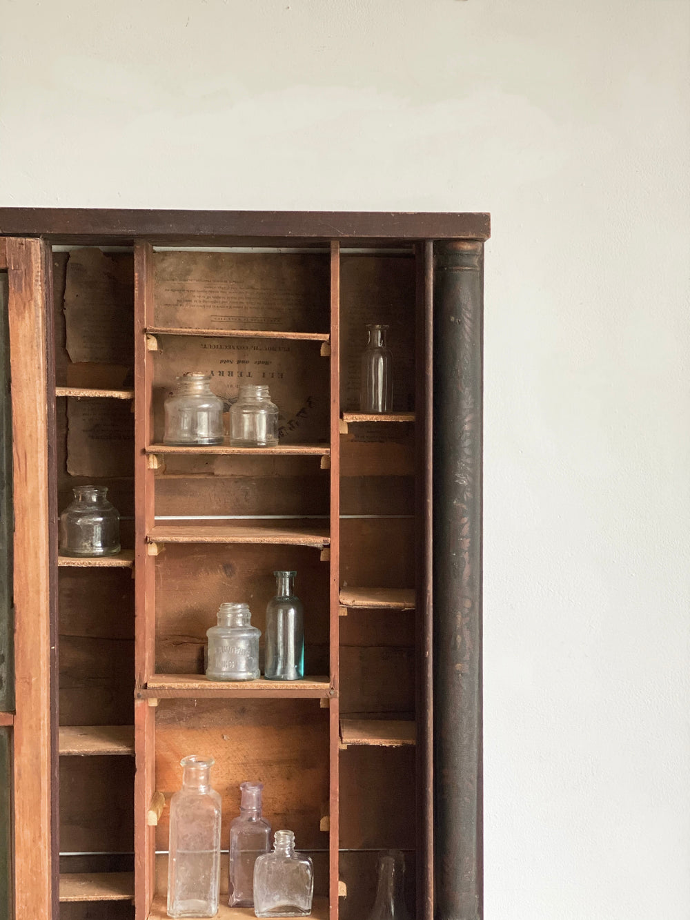 antique wall mounted apothecary cabinet