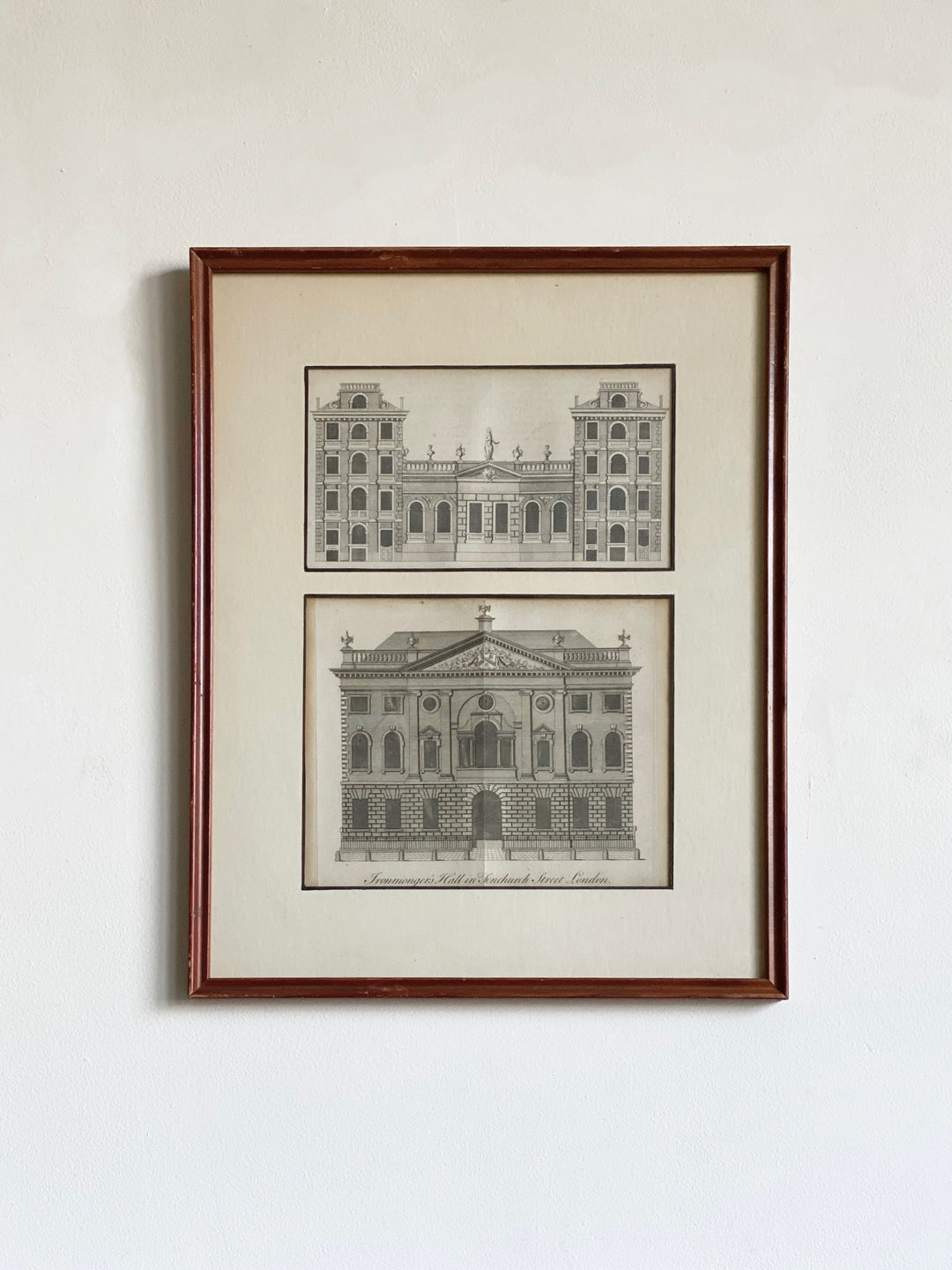 antique engraving, ”frommager’s hall"