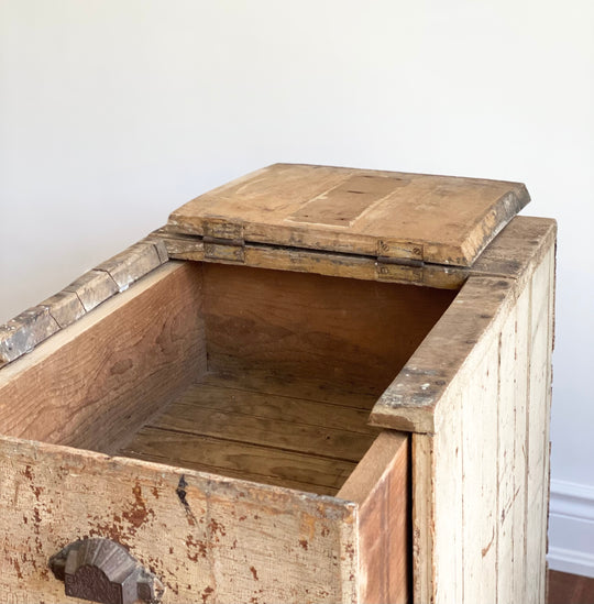 antique 3 drawer side table