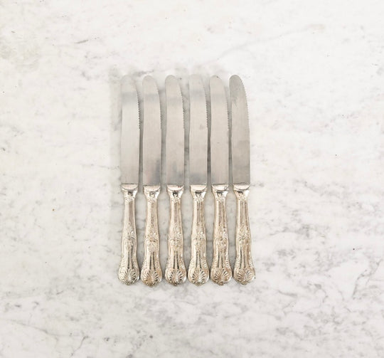 vintage french silver plate flatware, full set of 30