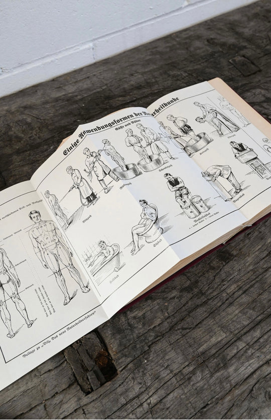 vintage German Bilz medical books