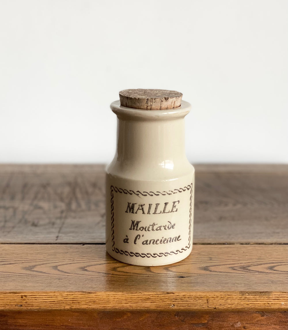 vintage maille stoneware mustard jar