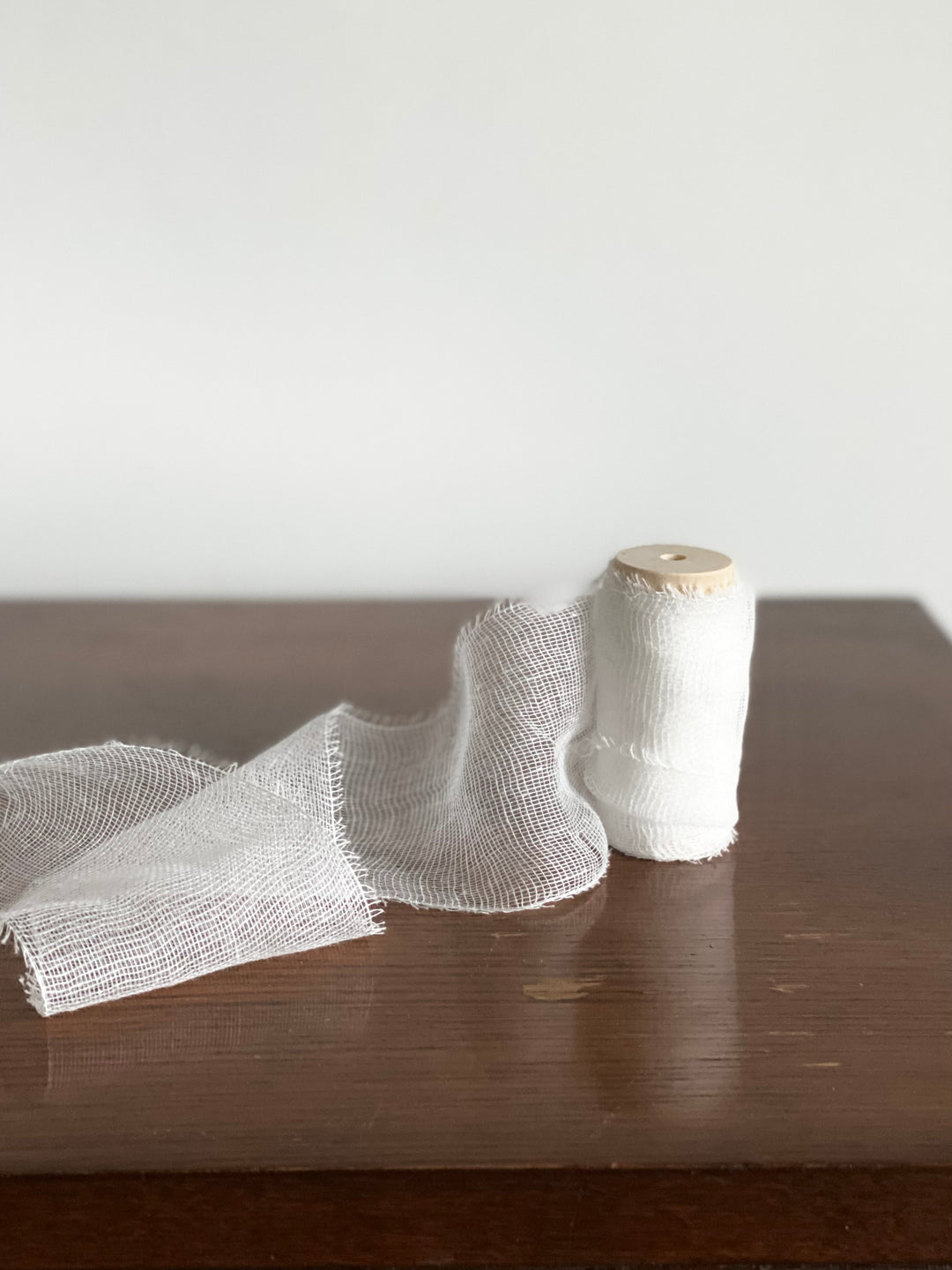 vintage French woven ribbon, extra fine linen