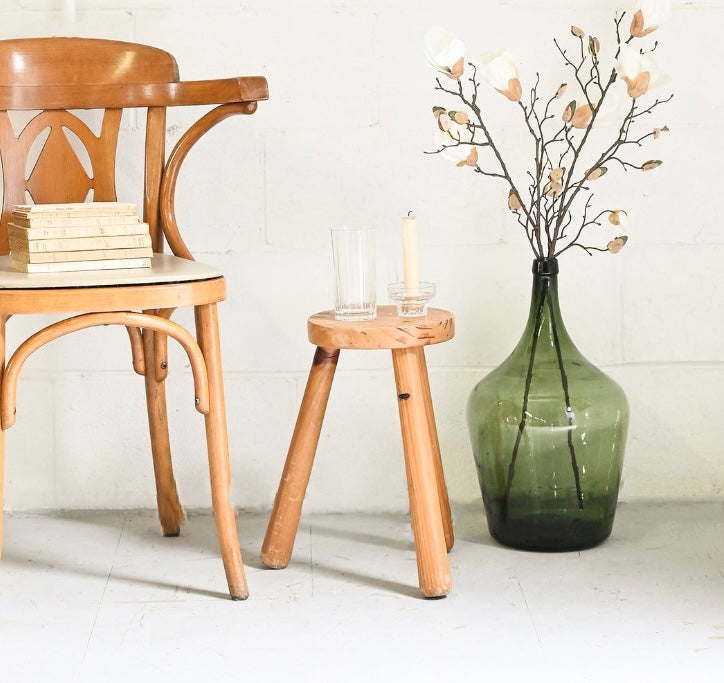 midcentury french tripod stool
