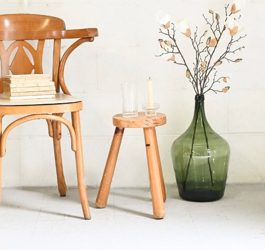 midcentury french tripod stool