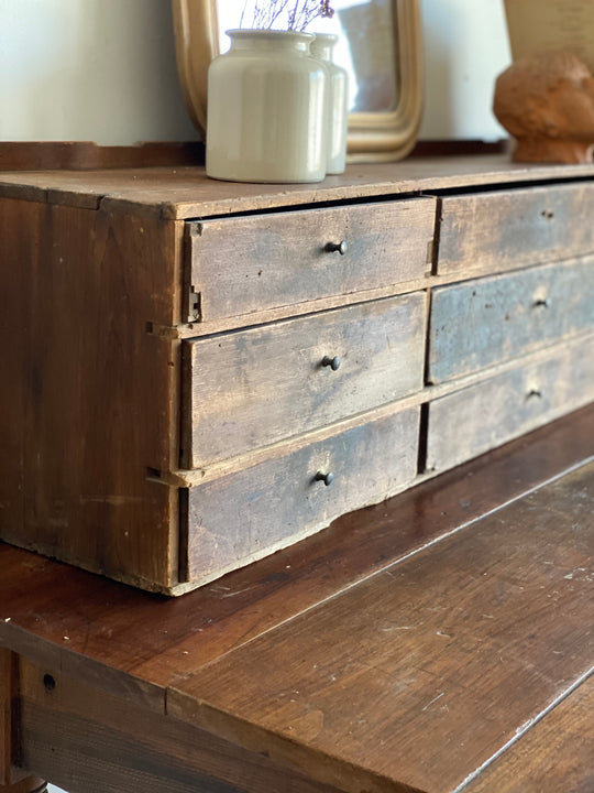 antique 9 drawer apothecary cabinet