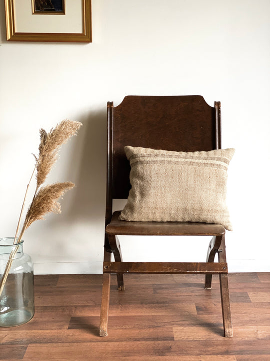 vintage pure wool woven pillow