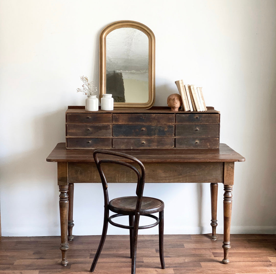 antique 9 drawer apothecary cabinet
