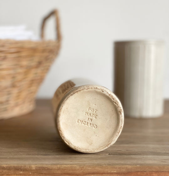 antique Dundee Marmalade advertising stoneware pot