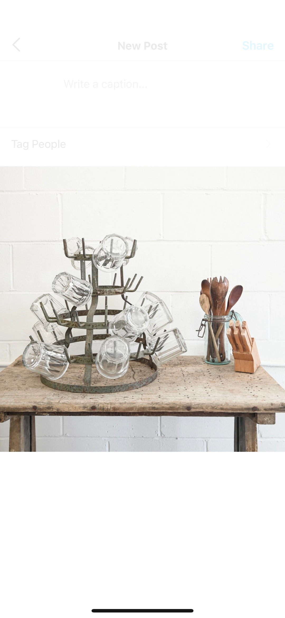 vintage French zinc bottle drying rack, small