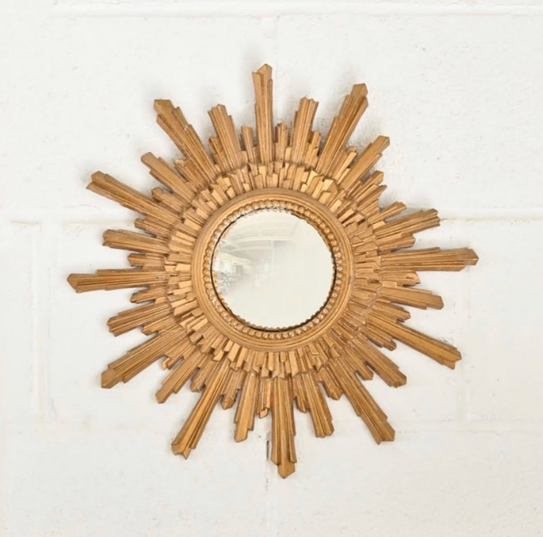 vintage french sunburst miroir sorcière
