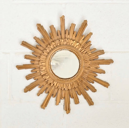 vintage french sunburst miroir sorcière