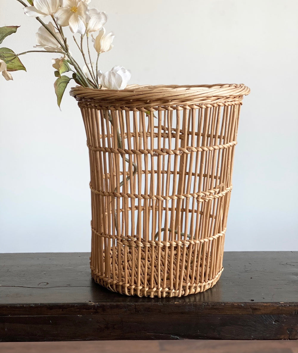 vintage French wicker basket
